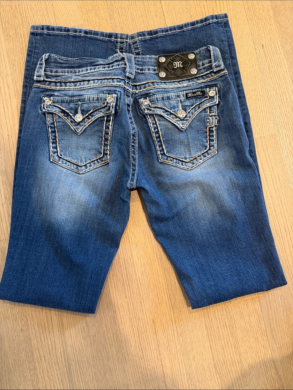 Miss Me Dark Blue Embellished Boot Cut Jeans